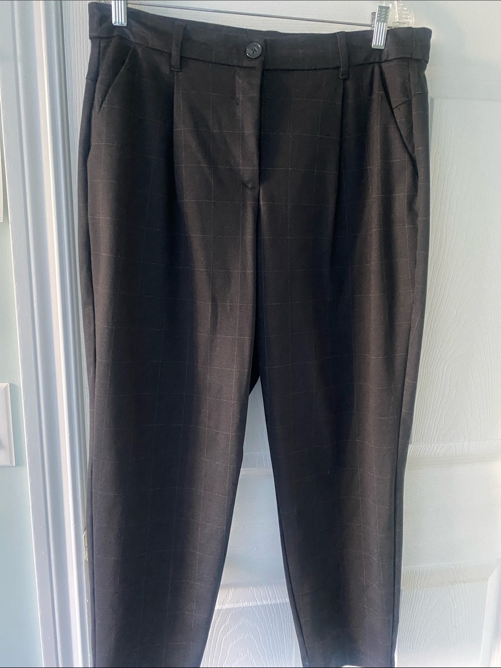 Reitmans womens Black Windowpane Dress Pants 14Petite
